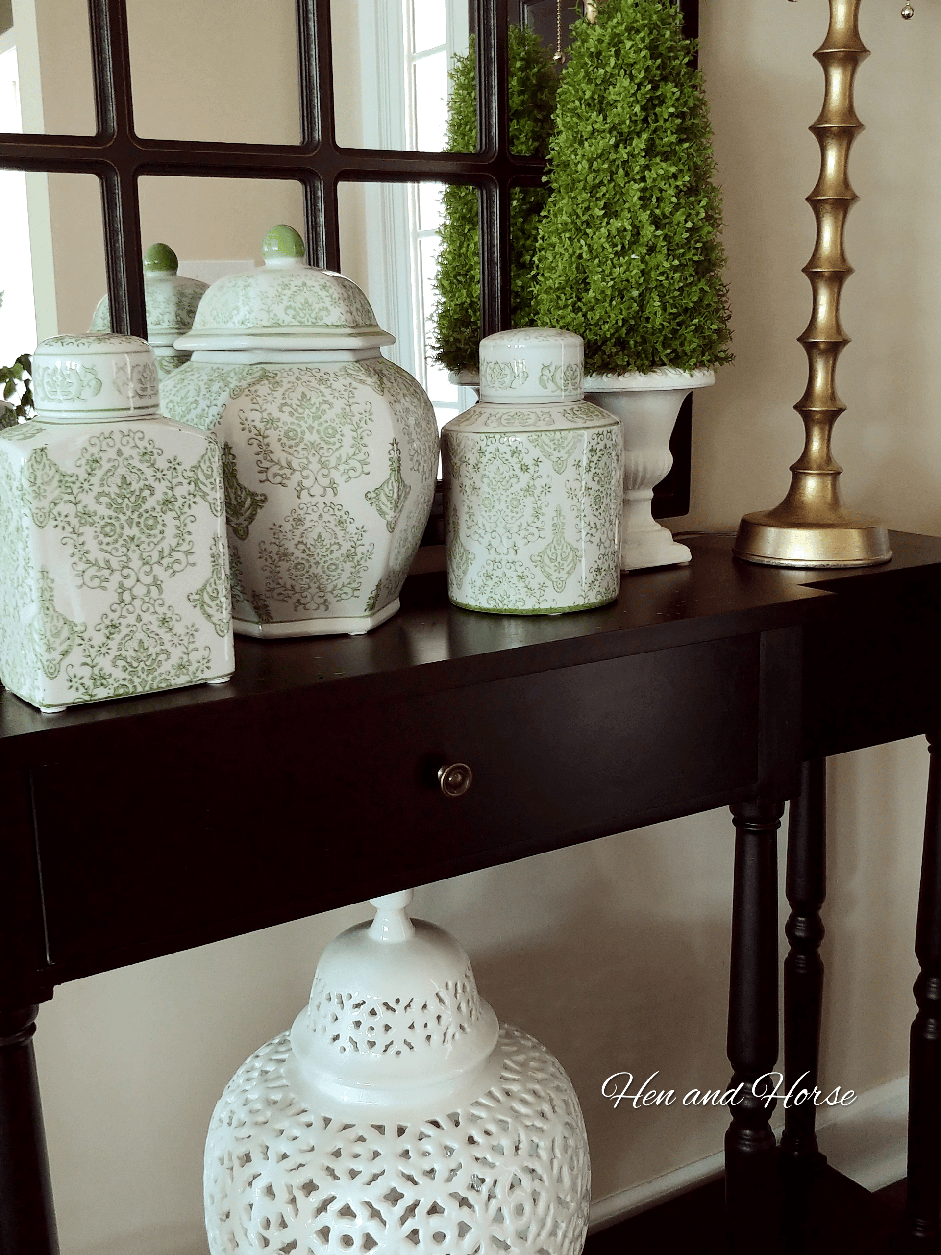 My Favorite Green and White Ginger Jars