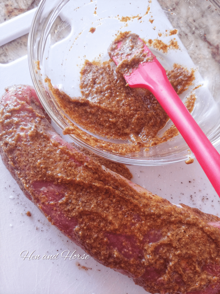 dressing being mixed in bowl