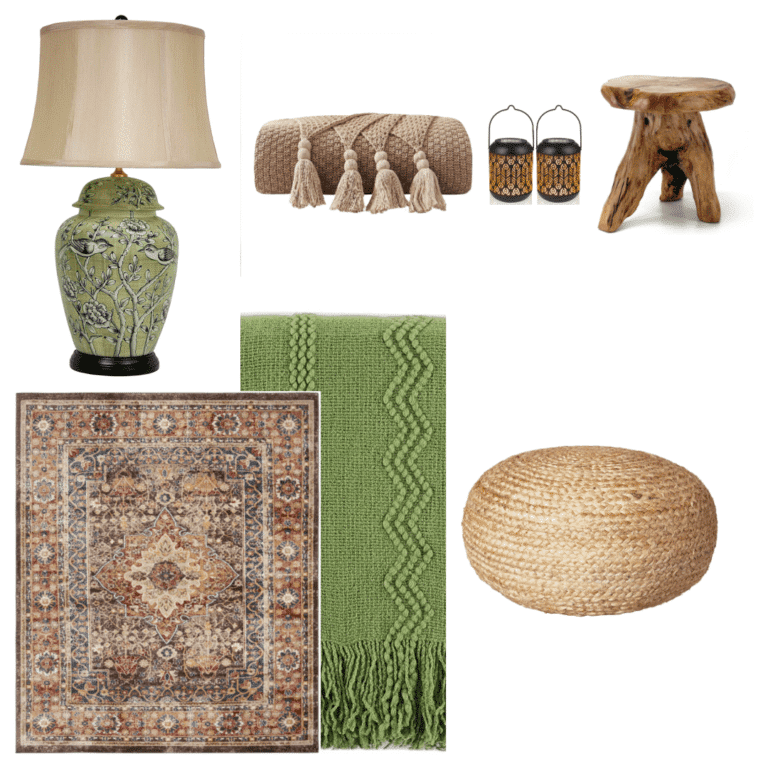 collage of home decor items