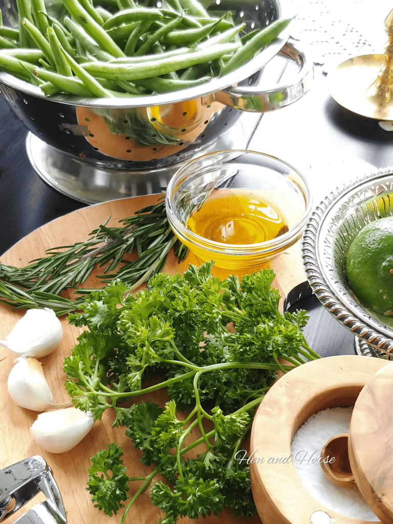 A bowl of food on a table