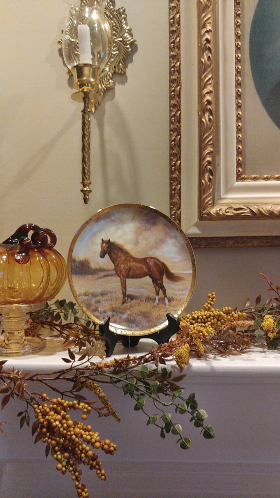 plate with horse on it