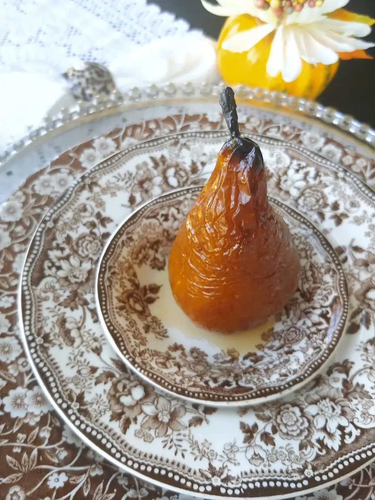 Easy Baked Pear Recipe with Sugar & Marsala Wine