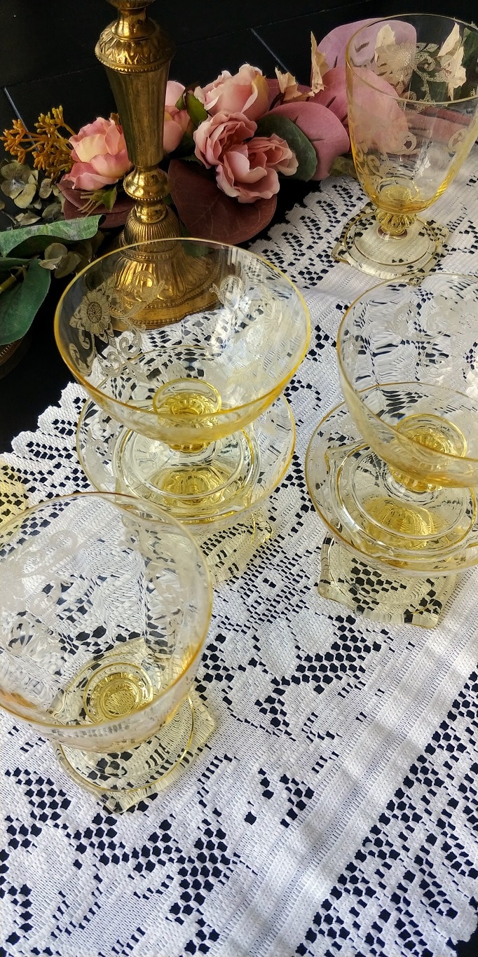 Gold Vintage Stemware