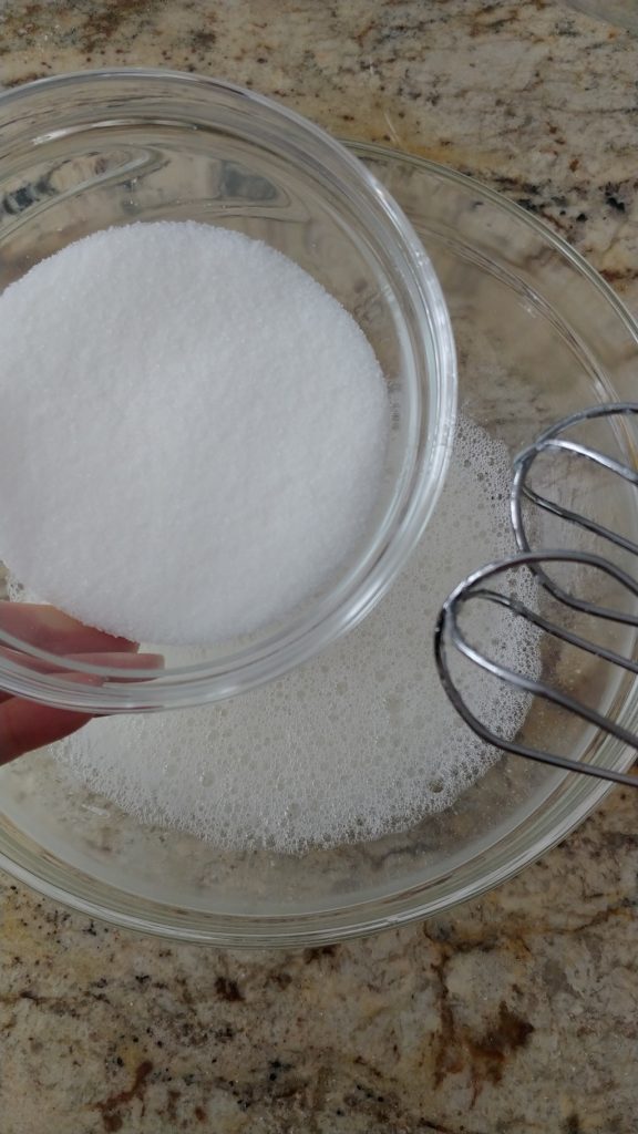 Adding sugar to egg whites 