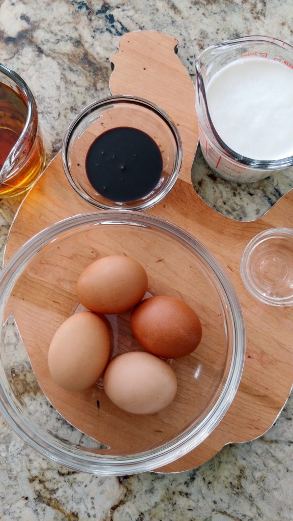 Eggs in a glass bowl