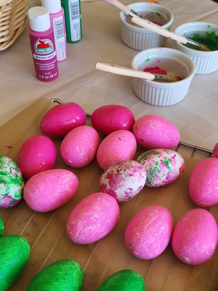 Easter Eggs on a table
