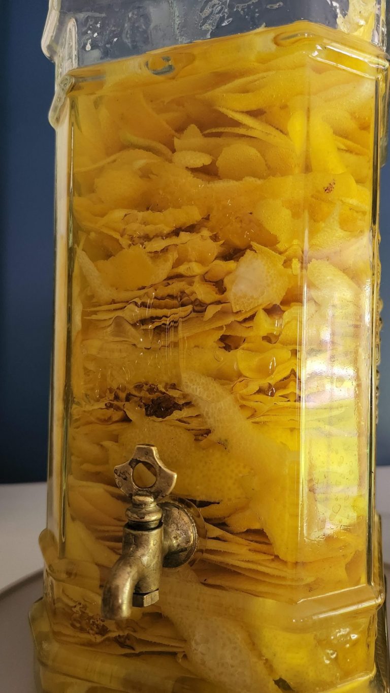 Lemon Peels in a glass jar