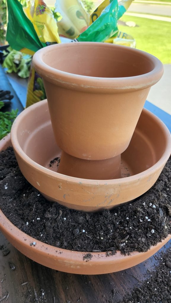 Terra Cotta pots stacked on top of each other