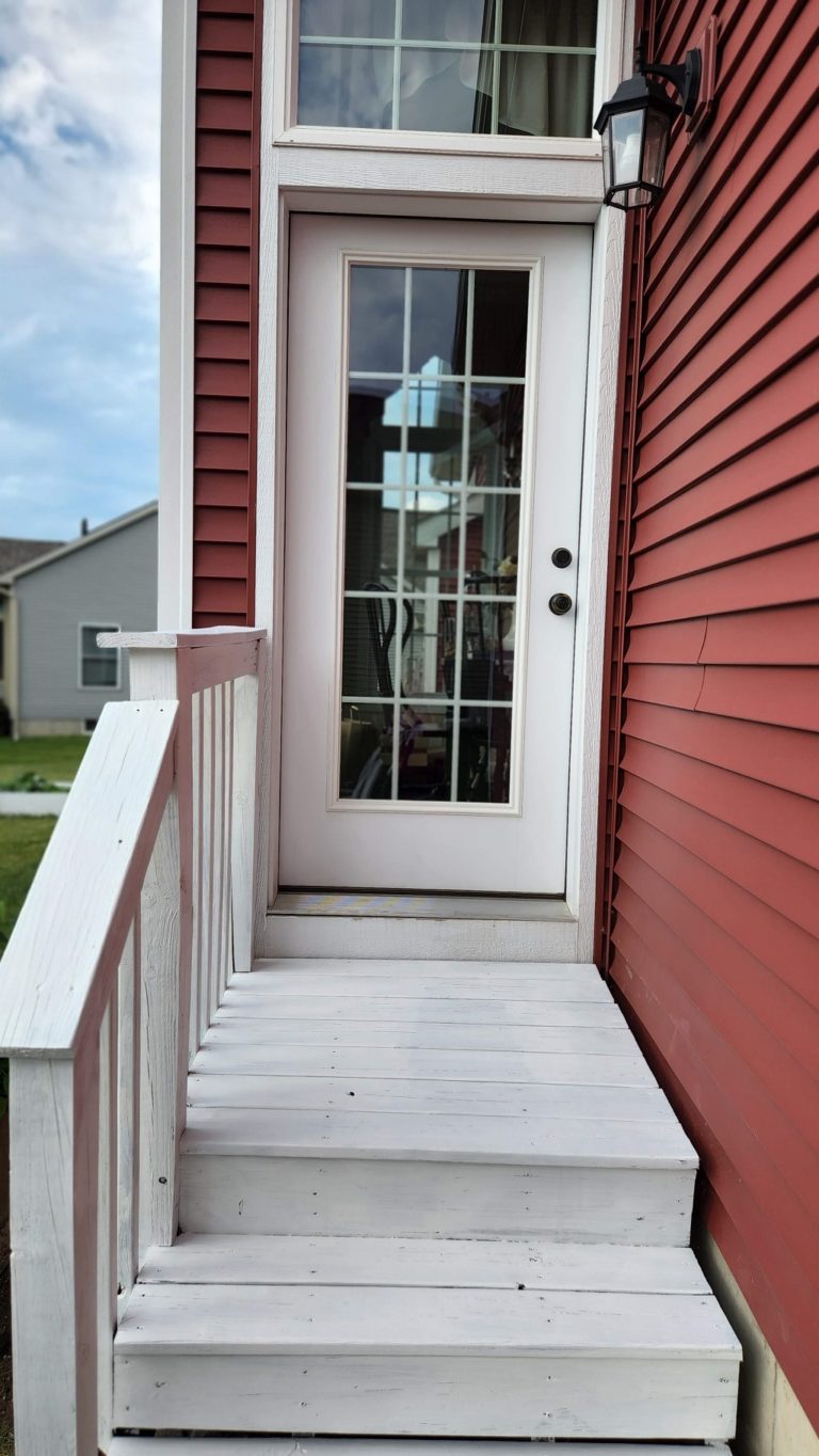 White Wooden Painted Steps