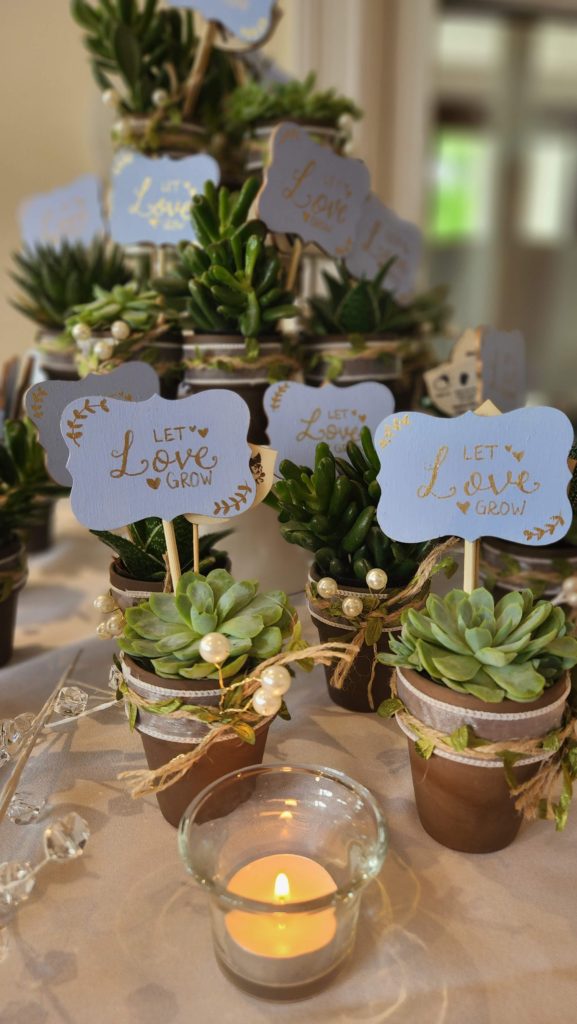 Let love grow bridal shower favors