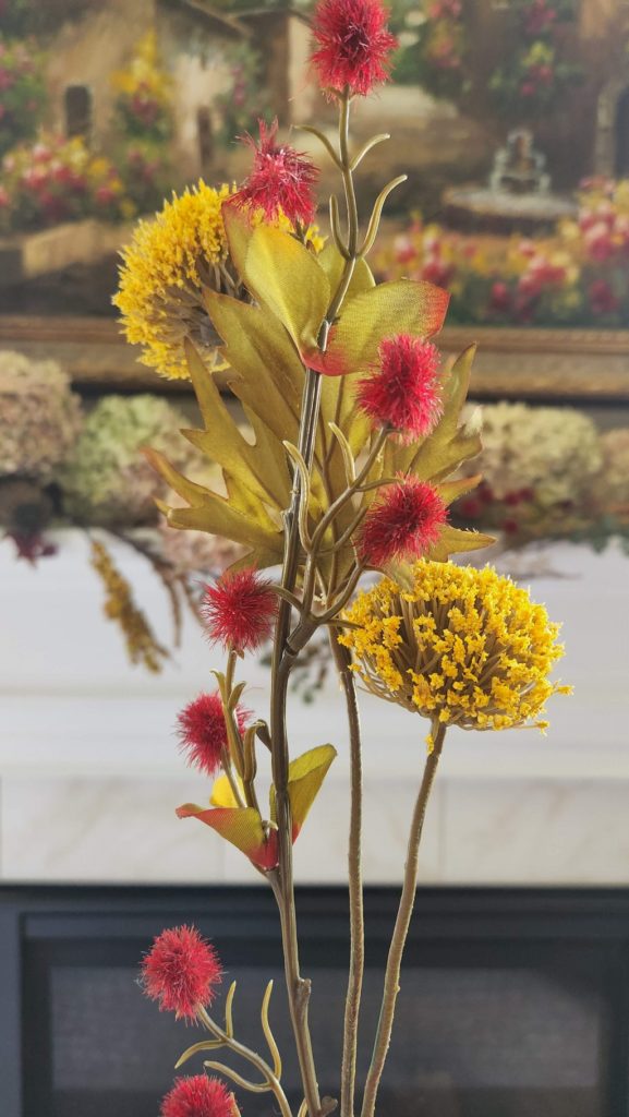 Yellow dried flowers