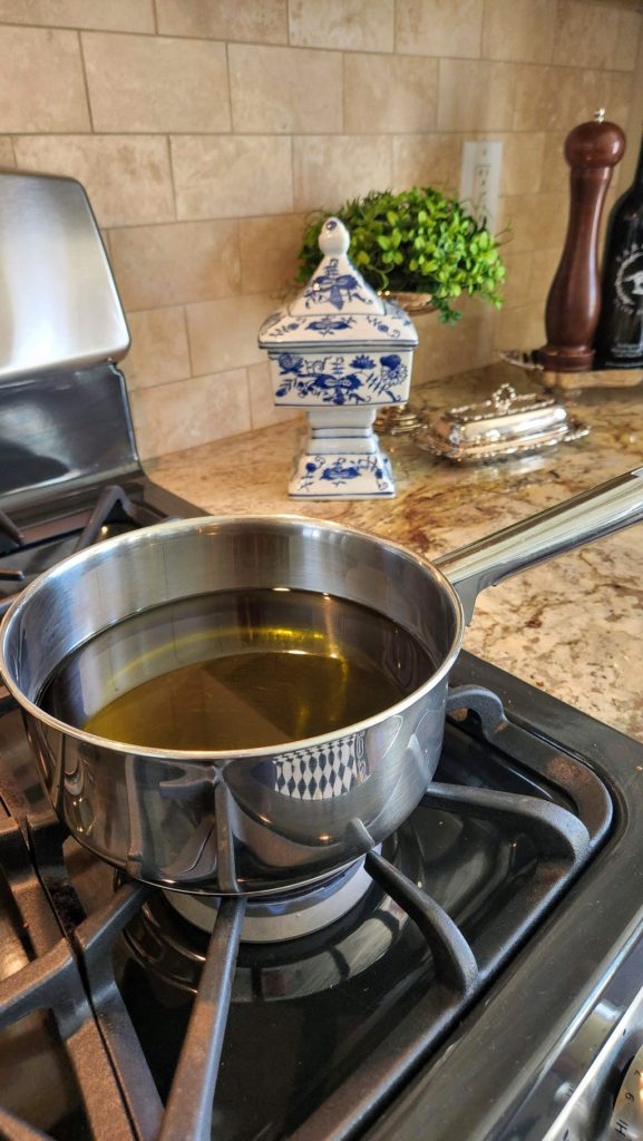 Olive Oil in Saucepan