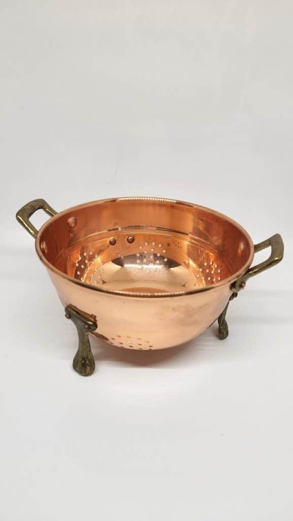 small copper collander