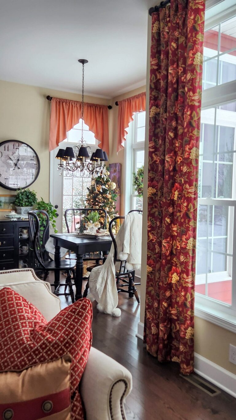 breakfast room view with black table and chairs