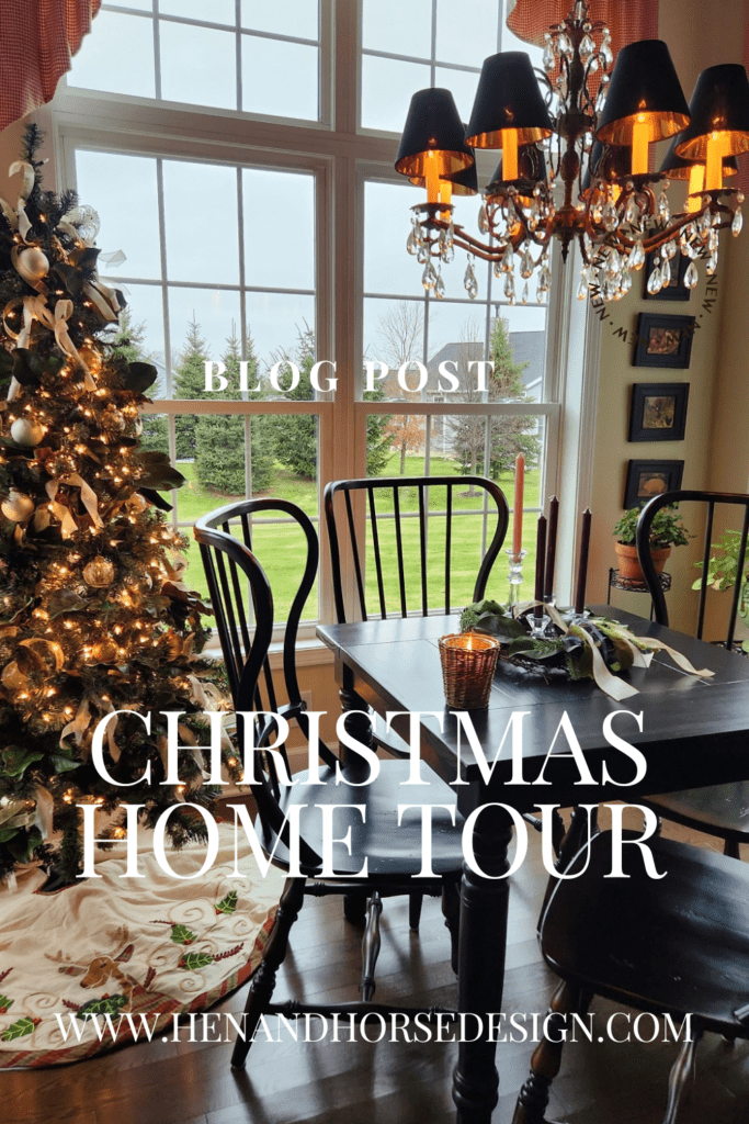 Pinterest Pin for christmas home tour 2022