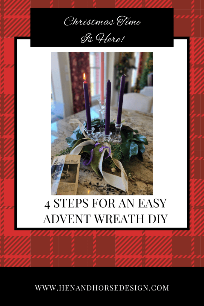 pinterest pin for diy advent wreath