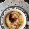 bowl of french onion soup on table