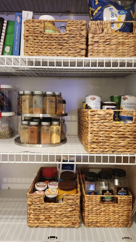 Easy Small Kitchen Pantry Organization - Hen and Horse Design