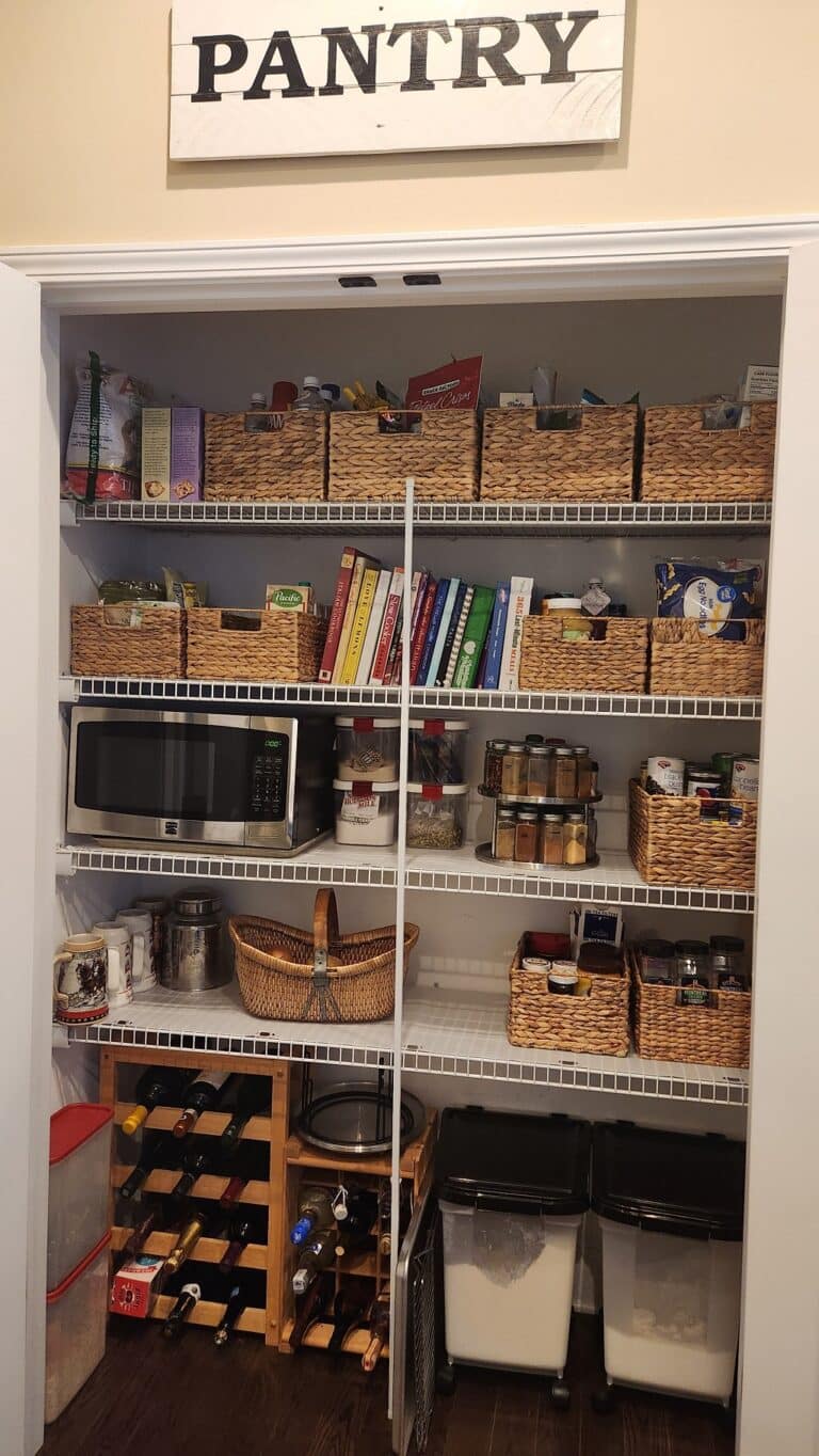 view of pantry that has been organized
