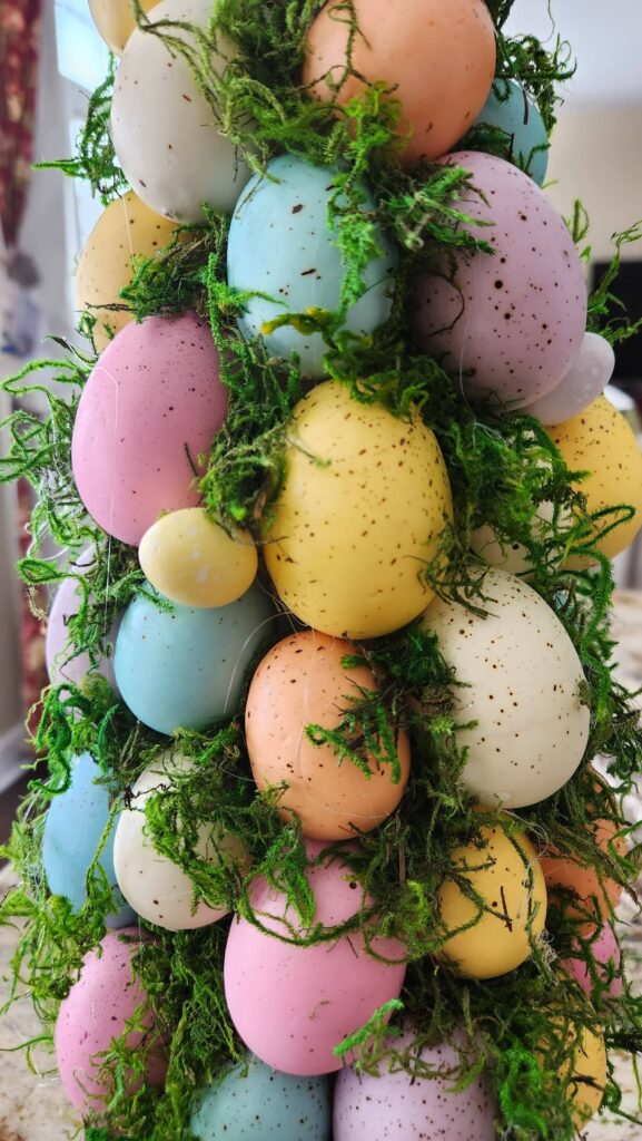 easter topiary tree close up
