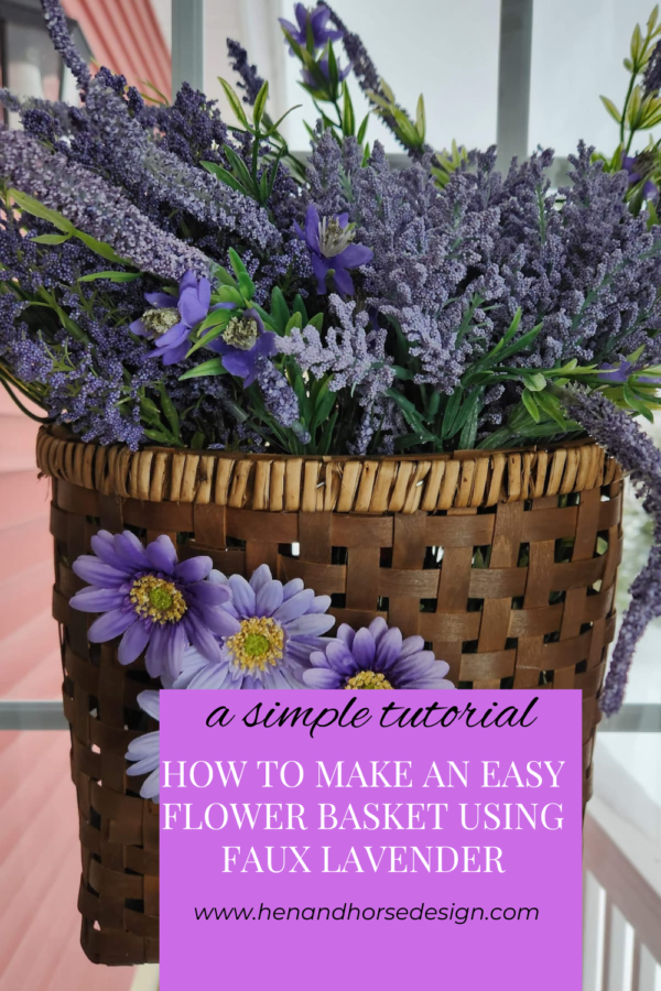 How to Make an Easy Flower Basket Using Faux Lavender Hen and Horse