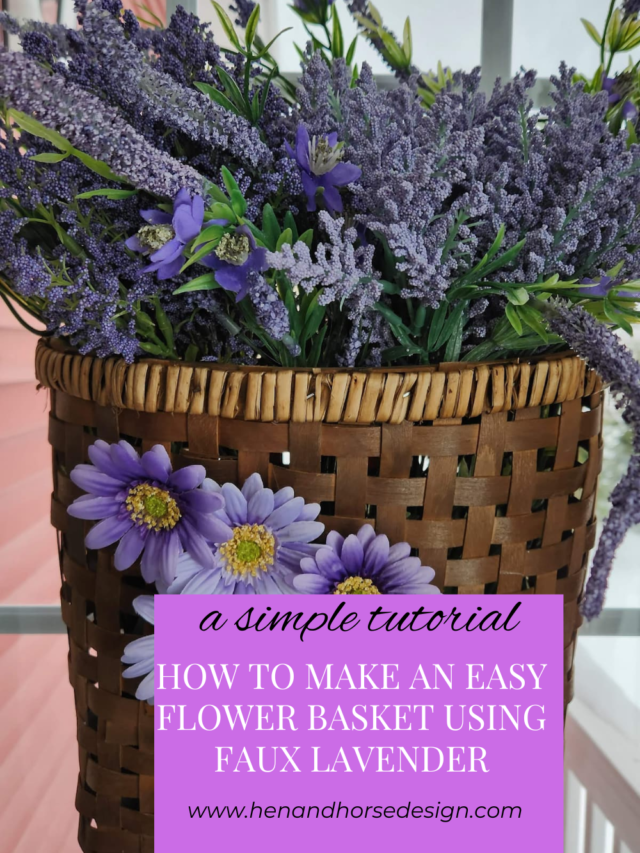 How to Make an Easy Flower Basket Using Faux Lavender