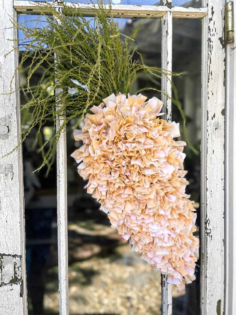 dyed muslin carrot wreath