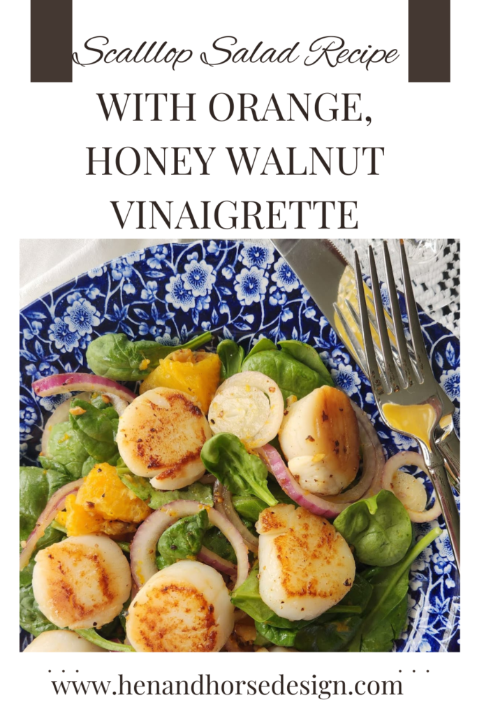 Pinterest Pin Scallop Salad Recipe