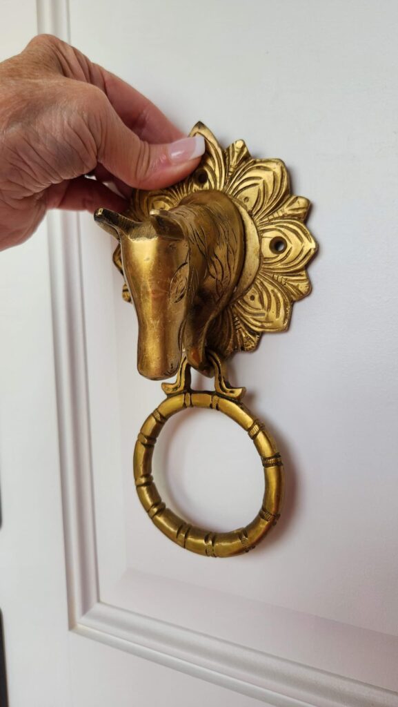 horse head brass door knocker