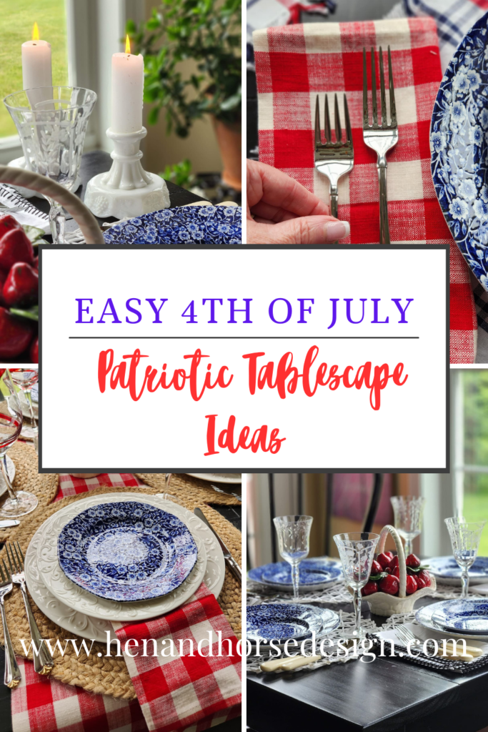 pinterest pin for patriotic tablescape