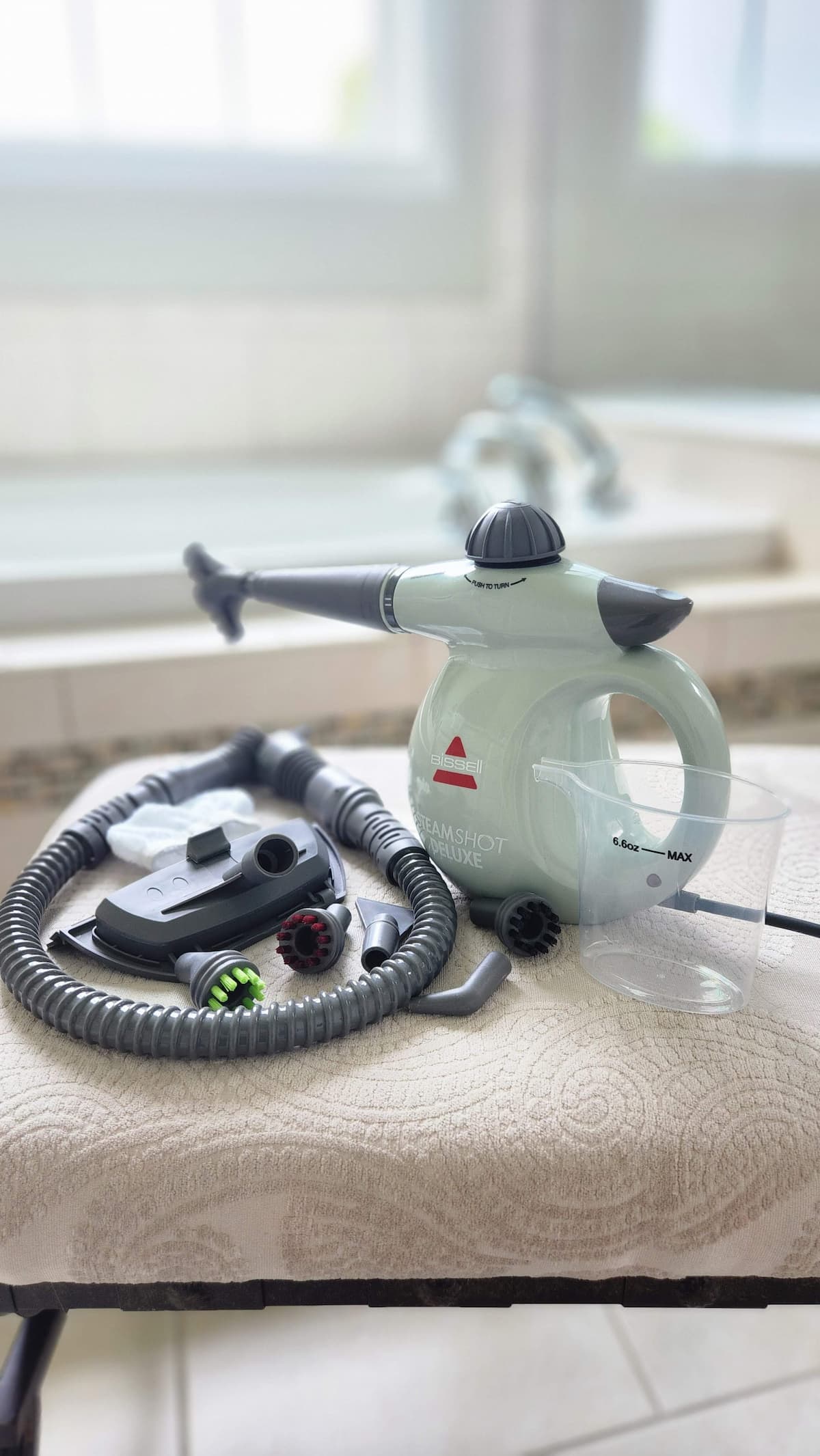 POLTI Continuous Fill Steam Cleaner for Home Use with 10 Attachments -  Works for Tile Floor with Grout, Carpet, Hardwood & Upholstery 