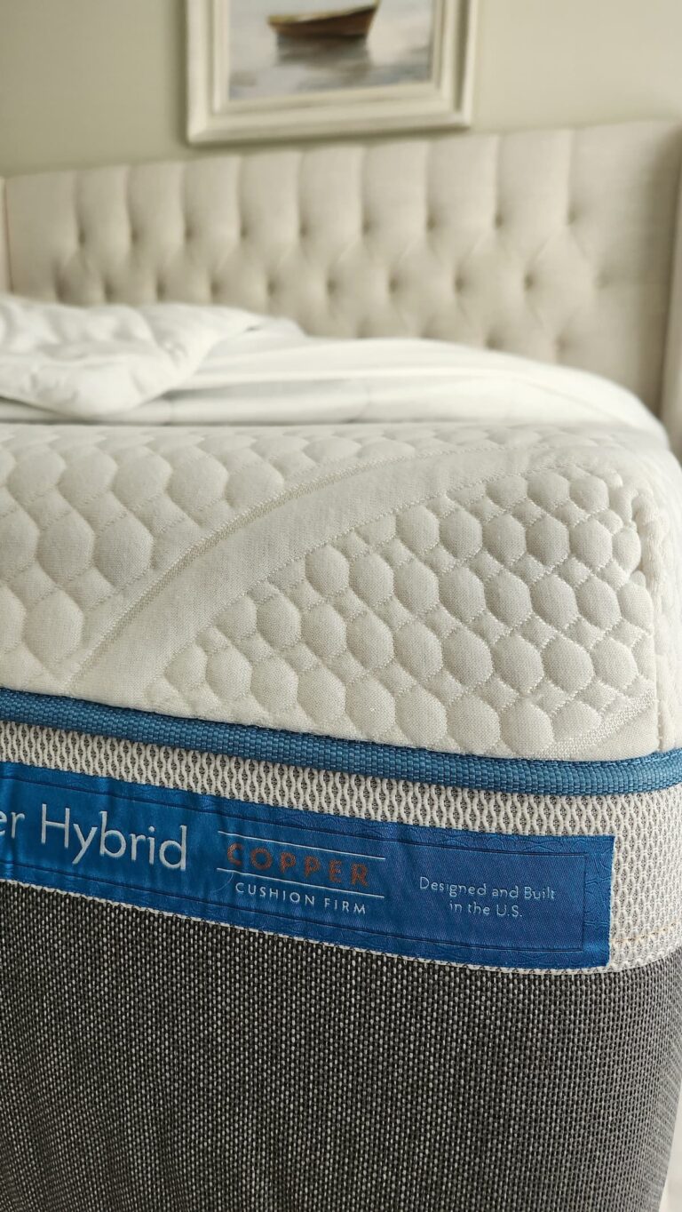 side view of mattress without any bedding on it
