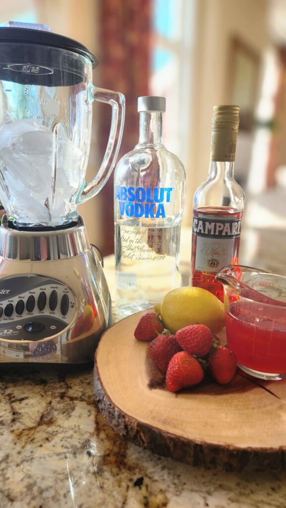 ingredients to make vodka strawberry freeze recipe