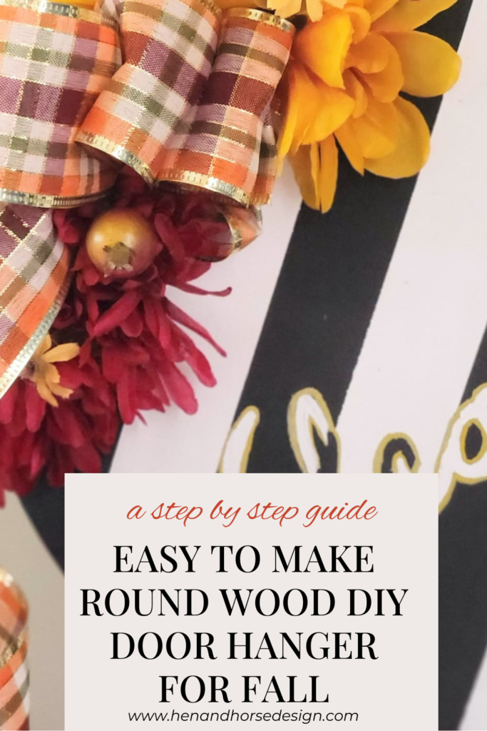 pinterest pin for diy door hanger for fall