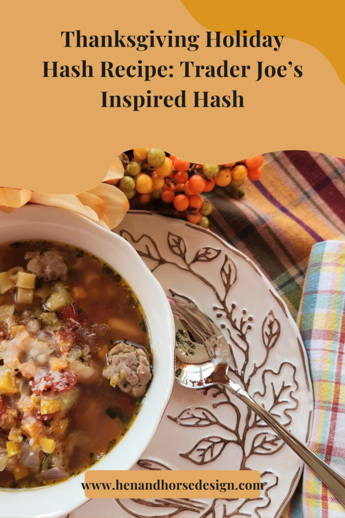 pinterest pin for thanksgiving hash soup recipe