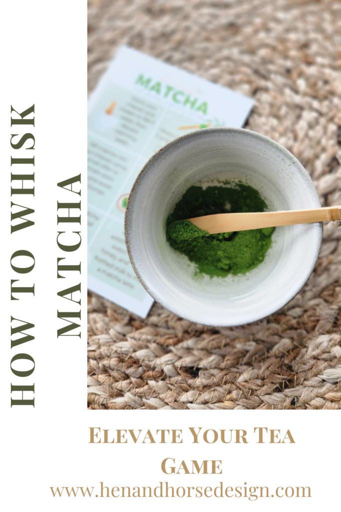 pnterest pin for how to whisk matcha