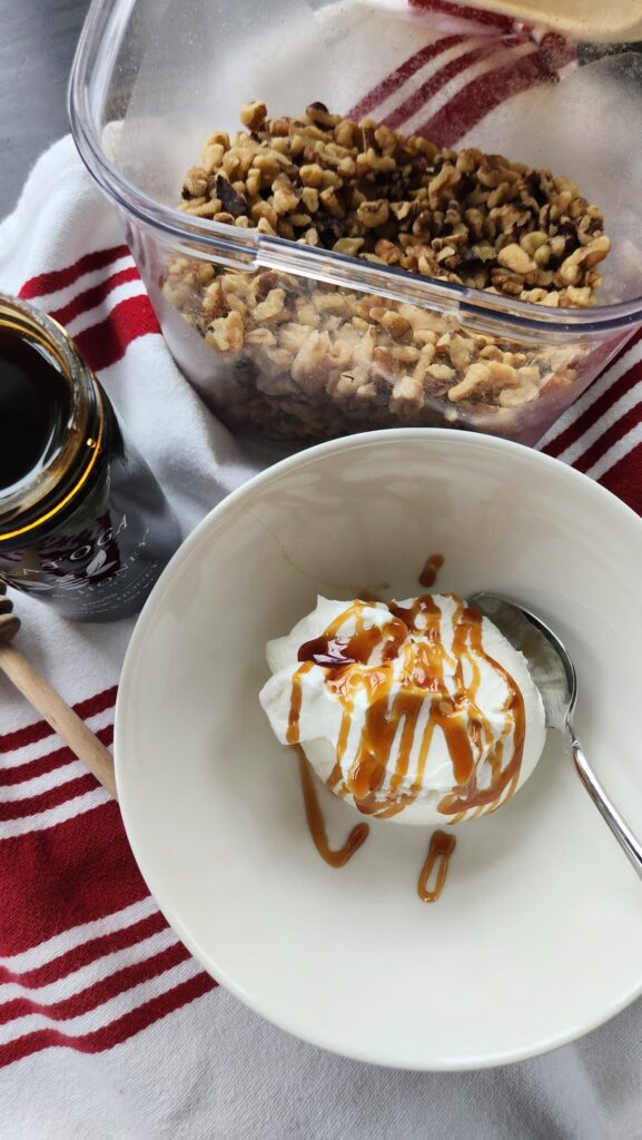 buckwheat honey drizzled on top of vanilla yogurt