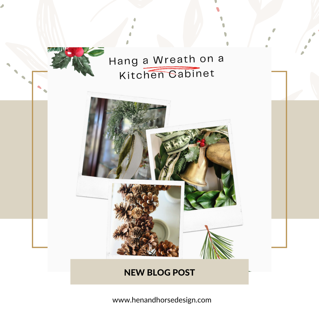 How to Hang a Christmas Wreath on a Kitchen Cabinet