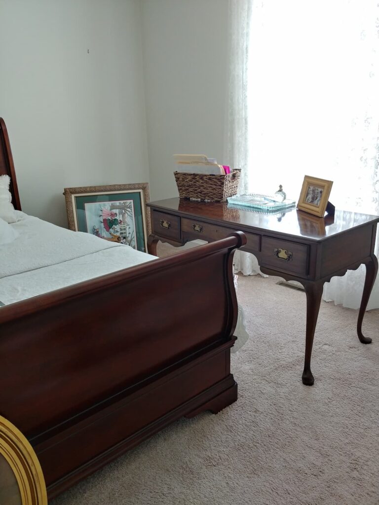 room prior to painting a black accent wall