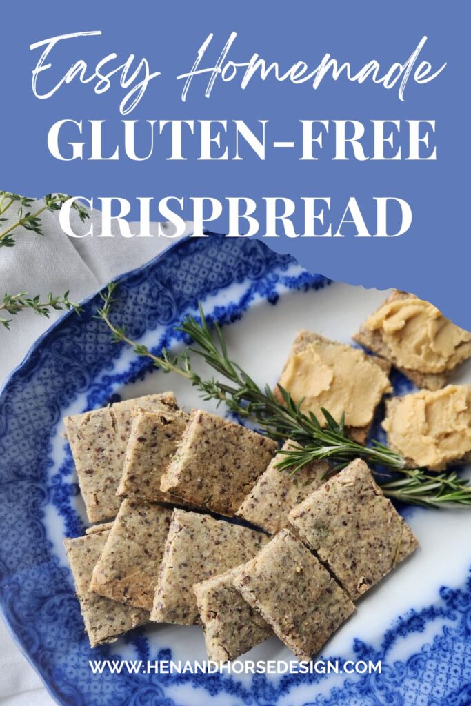 pinterest pin for gluten free crispbread recipe