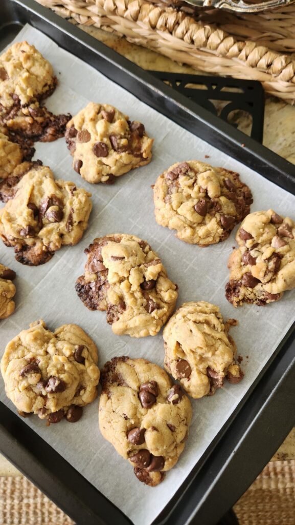 baked cookies just out of oven