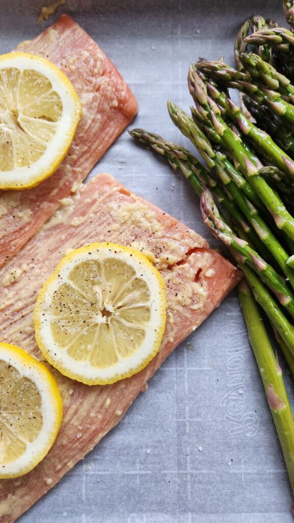 salmon with herb dressing