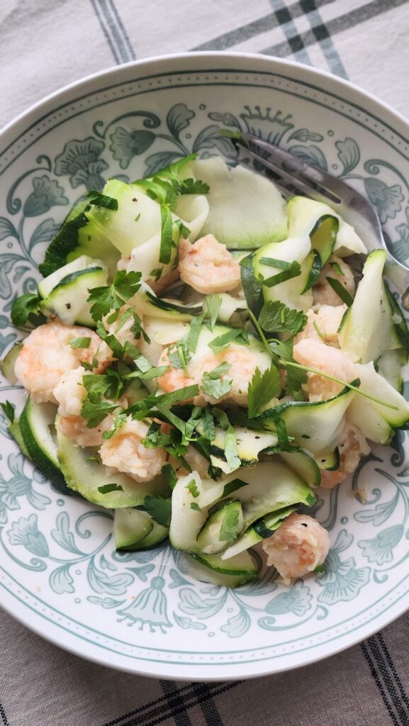 Garlic Shrimp with Zucchini Noodles