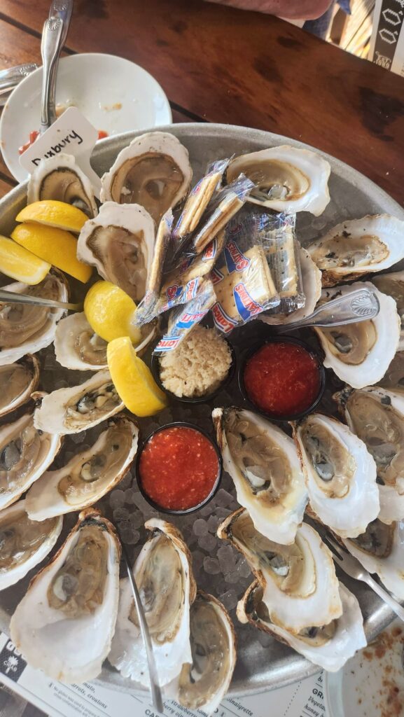 old oyster factory raw oyster platter duxbury