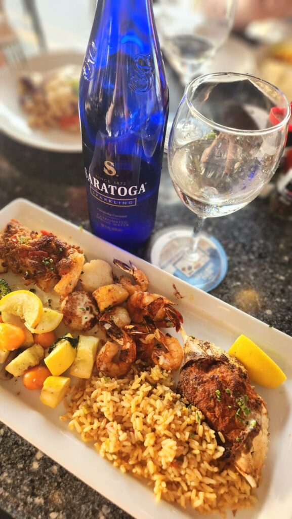 seafood platter from Poseidon restaurant Hilton Head Island 