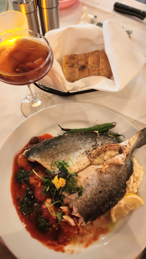 seabass dinner